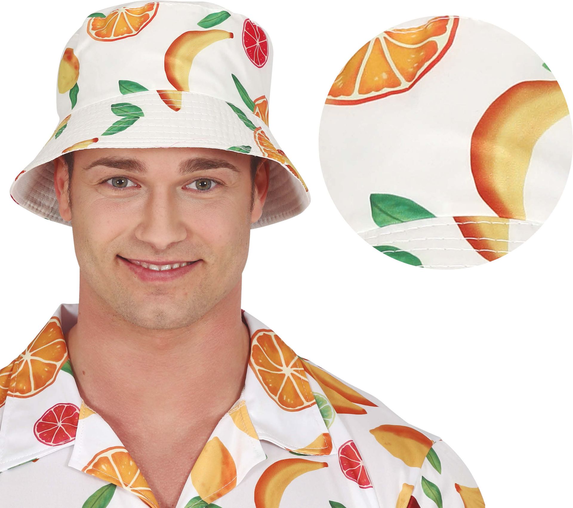 Zomerse Vissershoed Wit Oranje Fruit