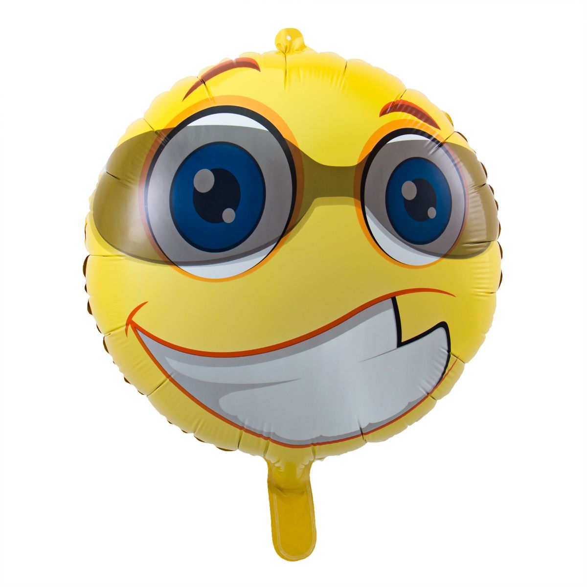 Zonnebril emoticon geel folieballon