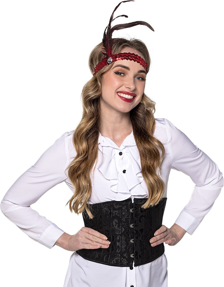 Zwart Burlesque Korset Dames Victoriaans