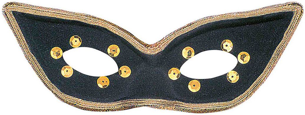 Zwart carnaval oogmasker