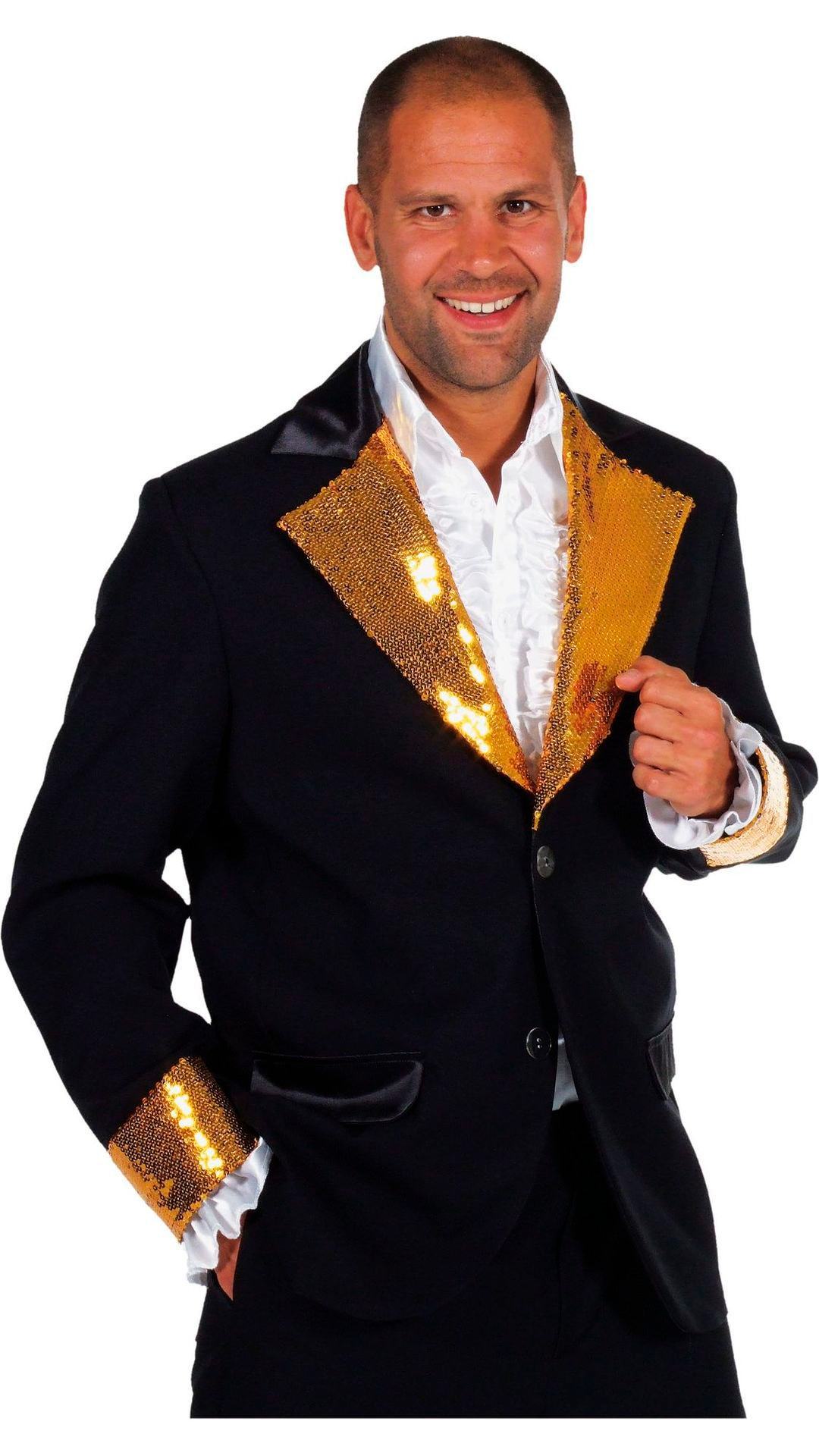 Zwart gouden colbert heren