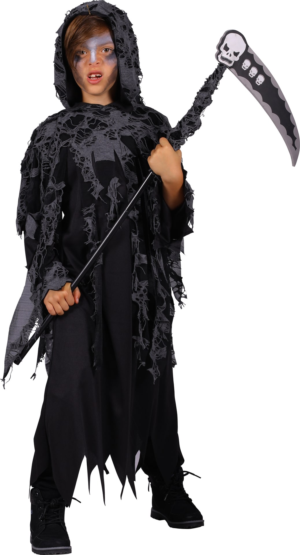 Zwart Grim Reaper Gewaad met Zeis Jongens Halloween