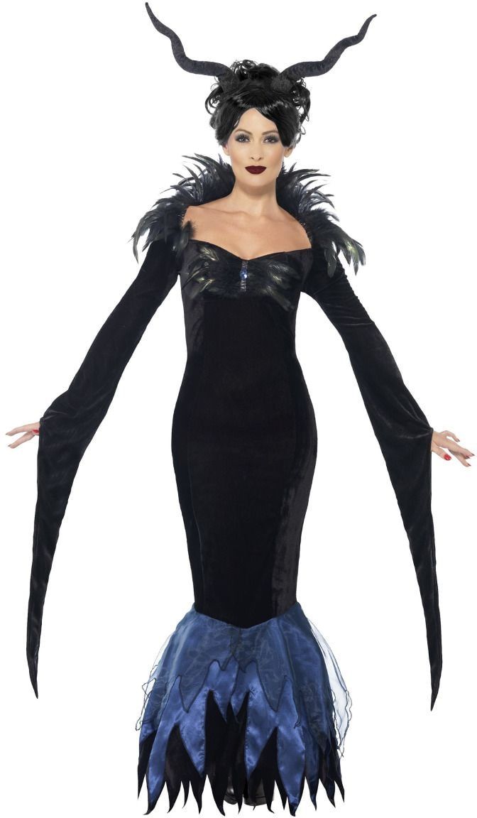 Zwart maleficent dames outfit