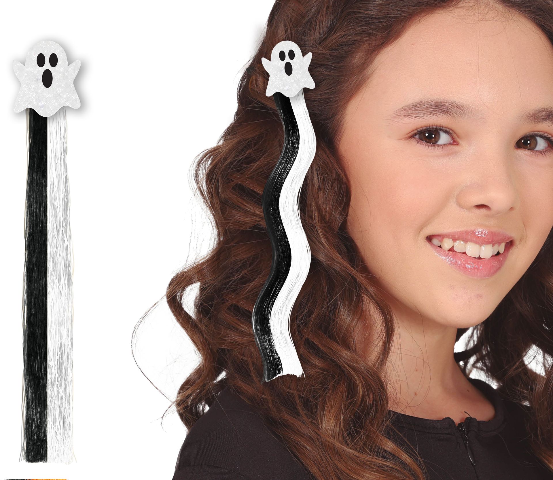 Zwart met Wit Spookjes Haarclip