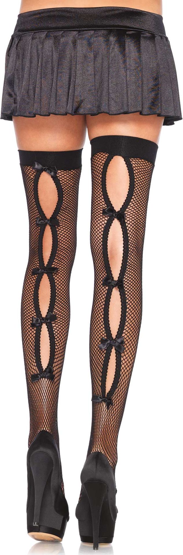 Zwart Netkousen Keyhole Backseam