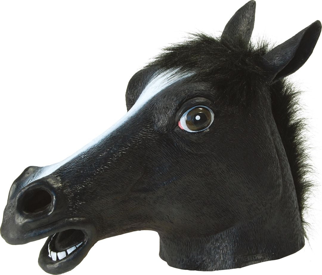 Zwart paardenmasker