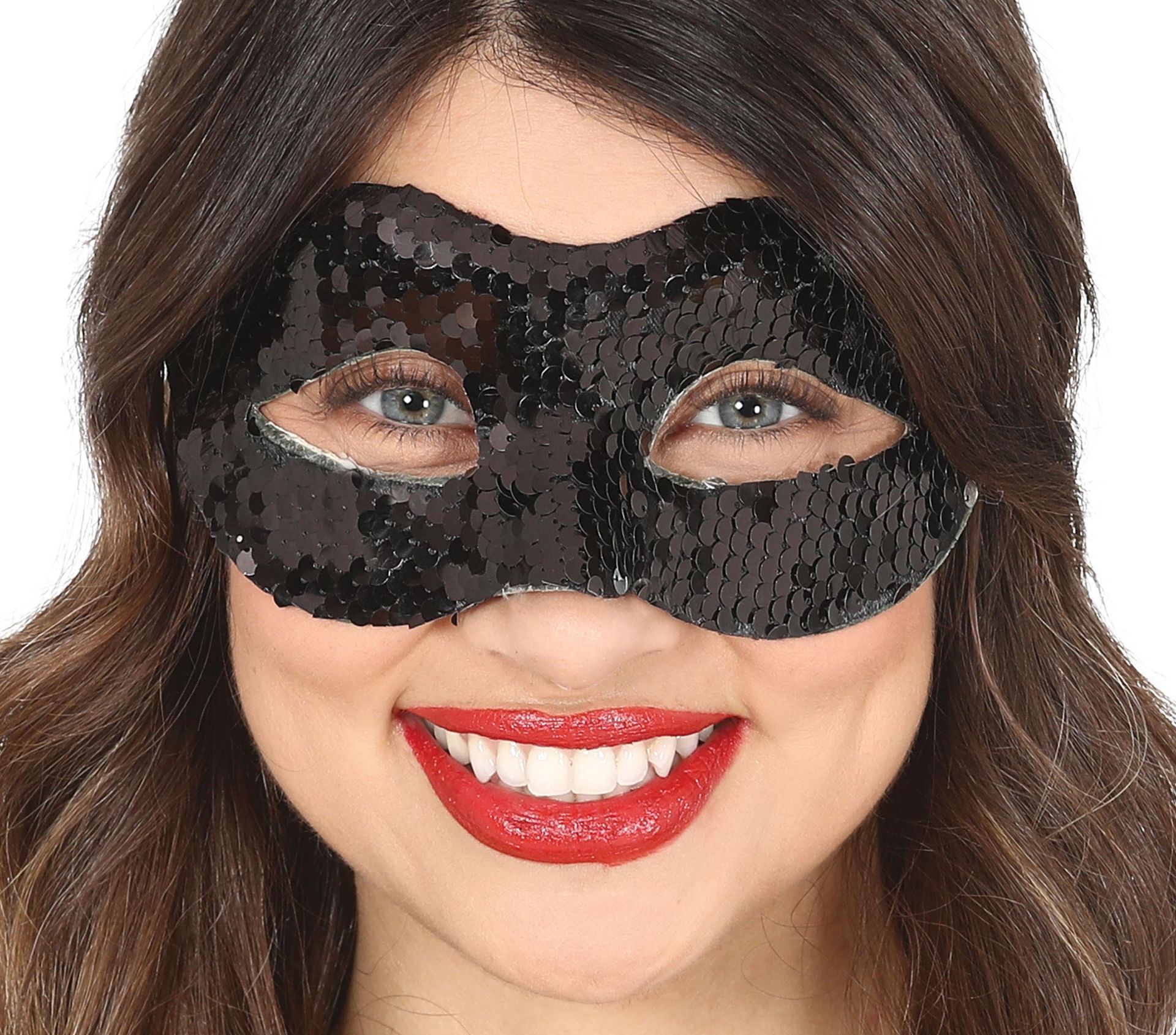 Zwart Pailletten Oogmasker