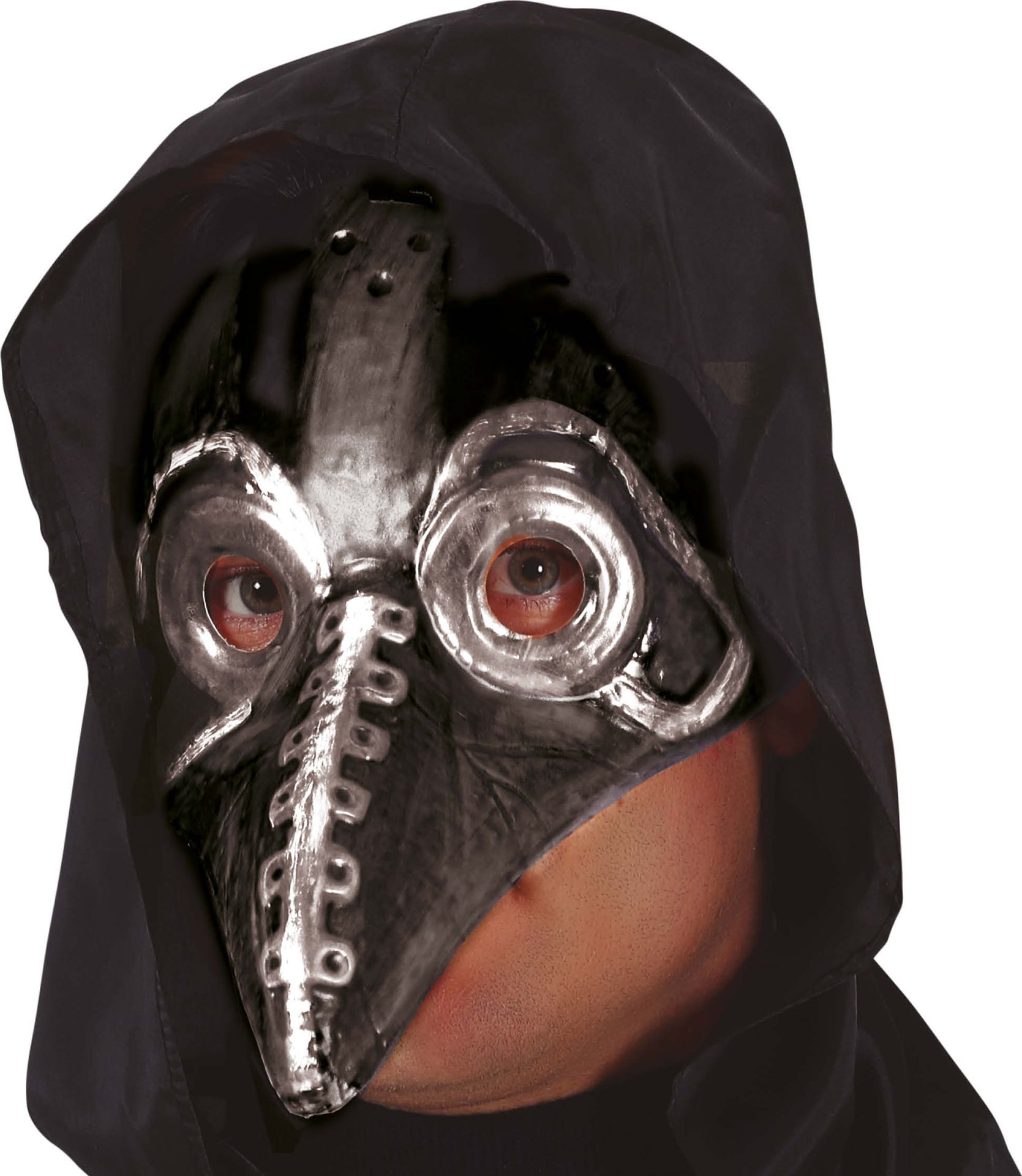 Zwart pestdokter masker halloween