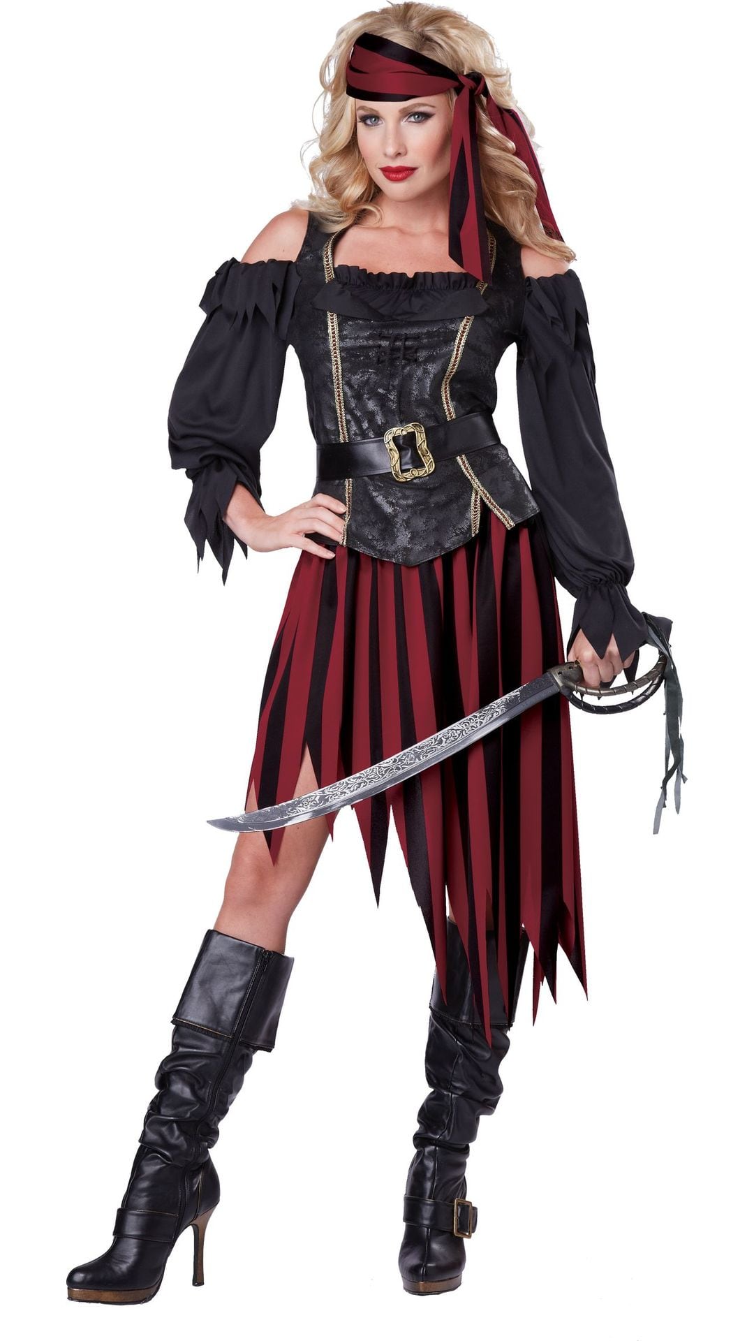 Zwart piratenpak dames