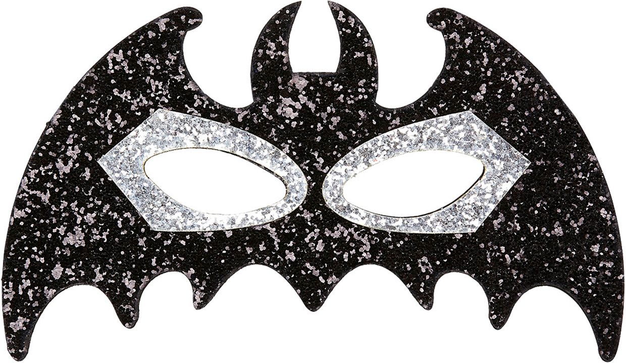 Zwart-zilver glitter oogmasker