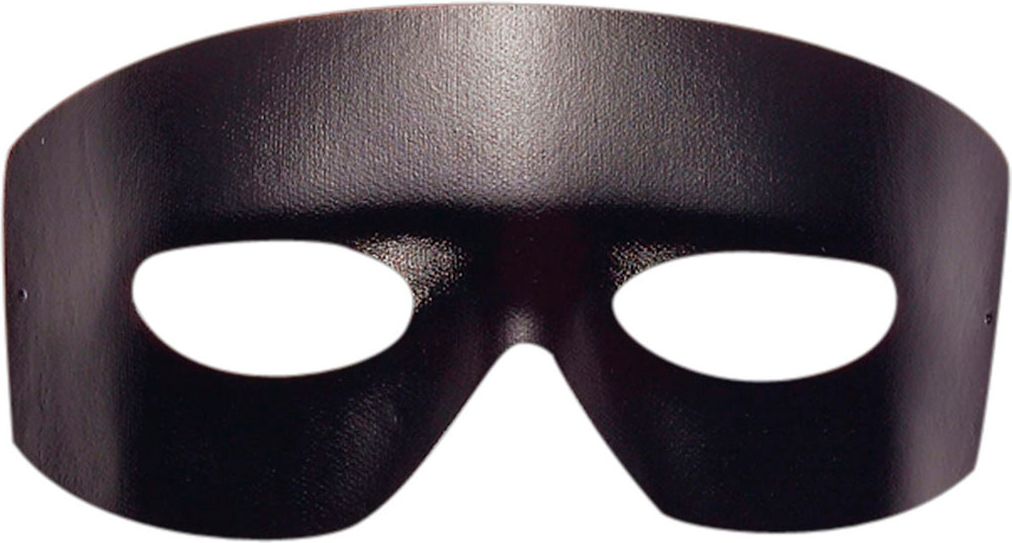 Zwart zorro oogmasker