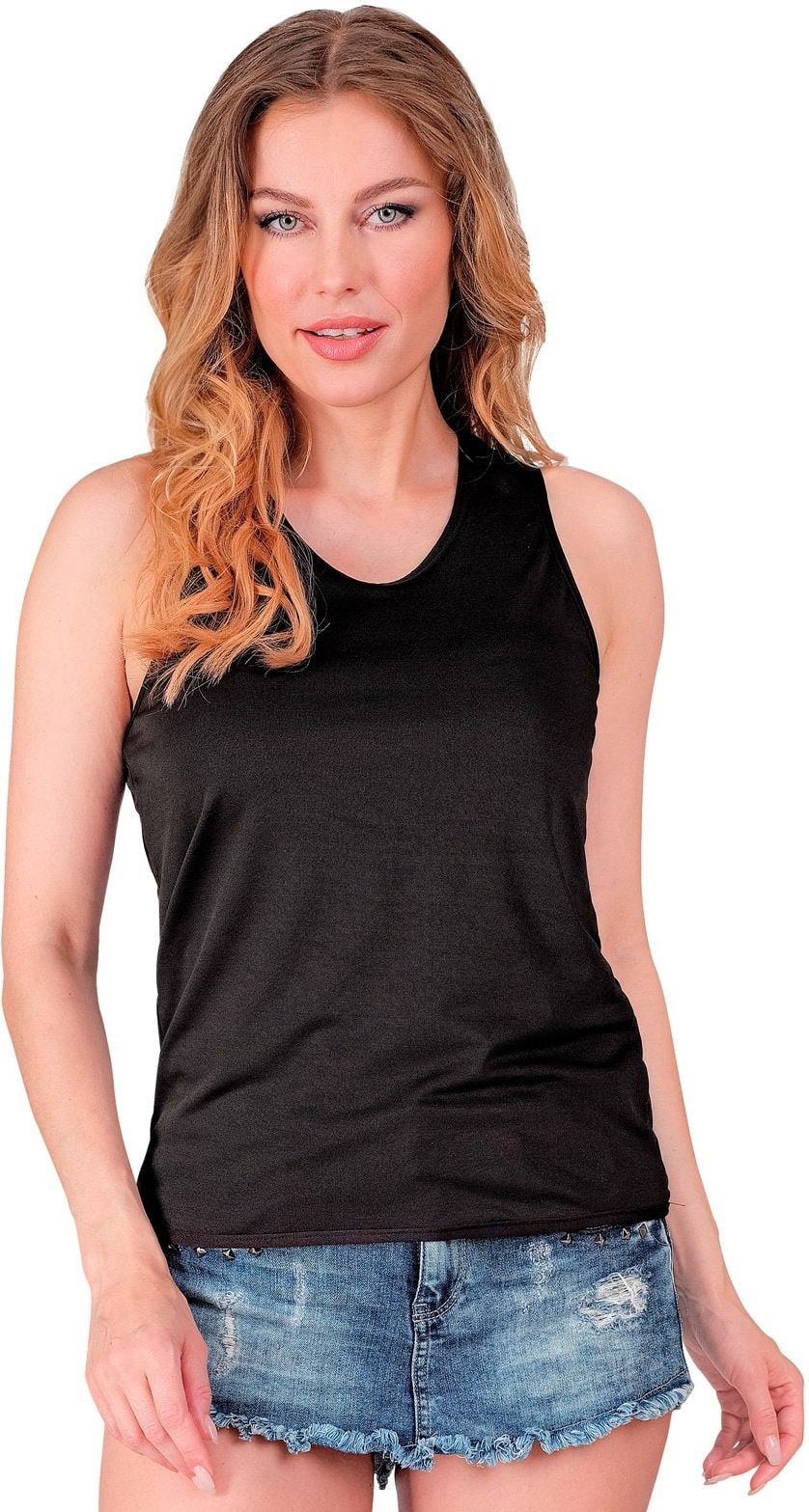 Zwarte 80s Carnaval Tanktop Vrouwen