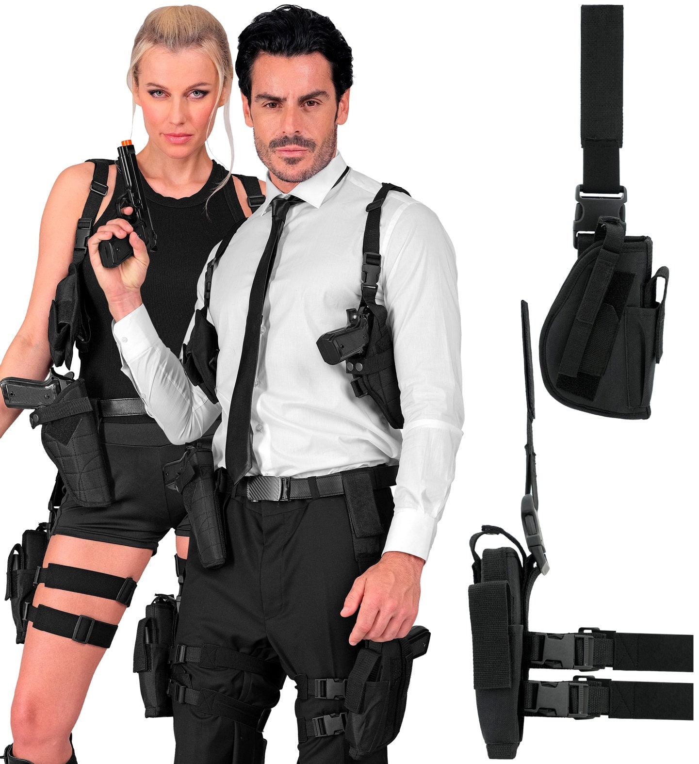 Zwarte Beenholster voor Pistool