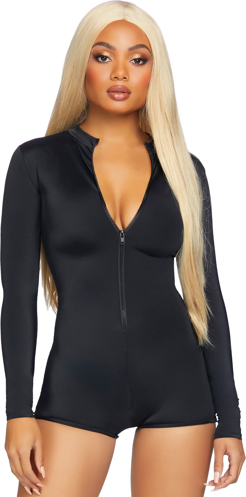 Zwarte bodysuit met lange mouwen