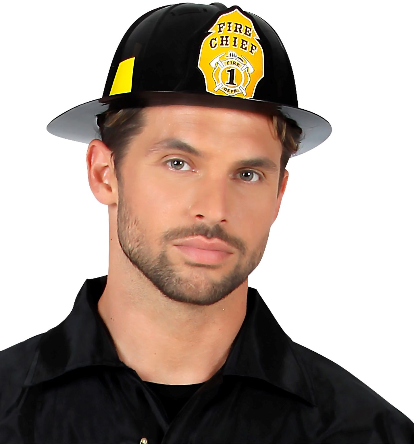 Zwarte brandweer helm