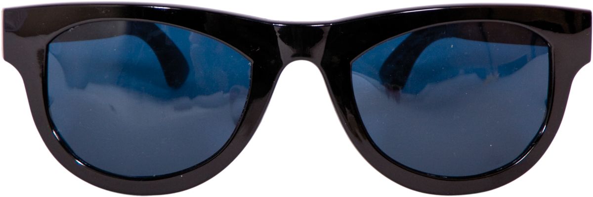 Zwarte Bril Blauwe Glazen