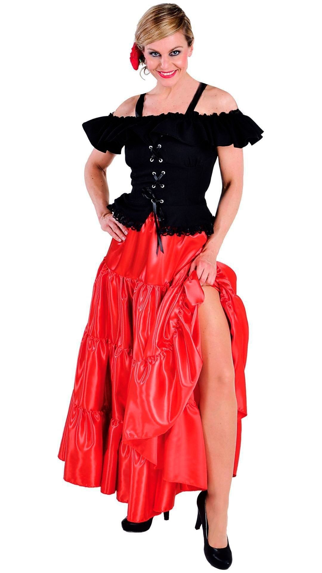 Zwarte carmen blouse vrouwen