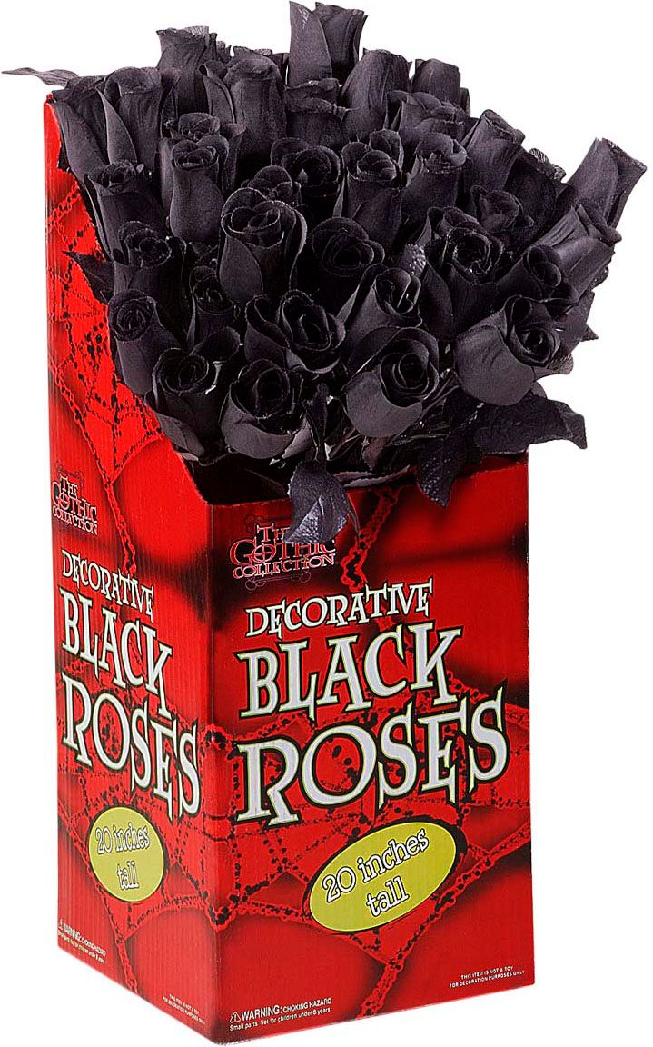 Zwarte decoratie roos