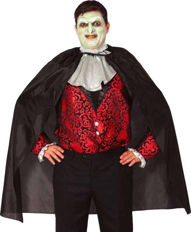 Zwarte dracula cape