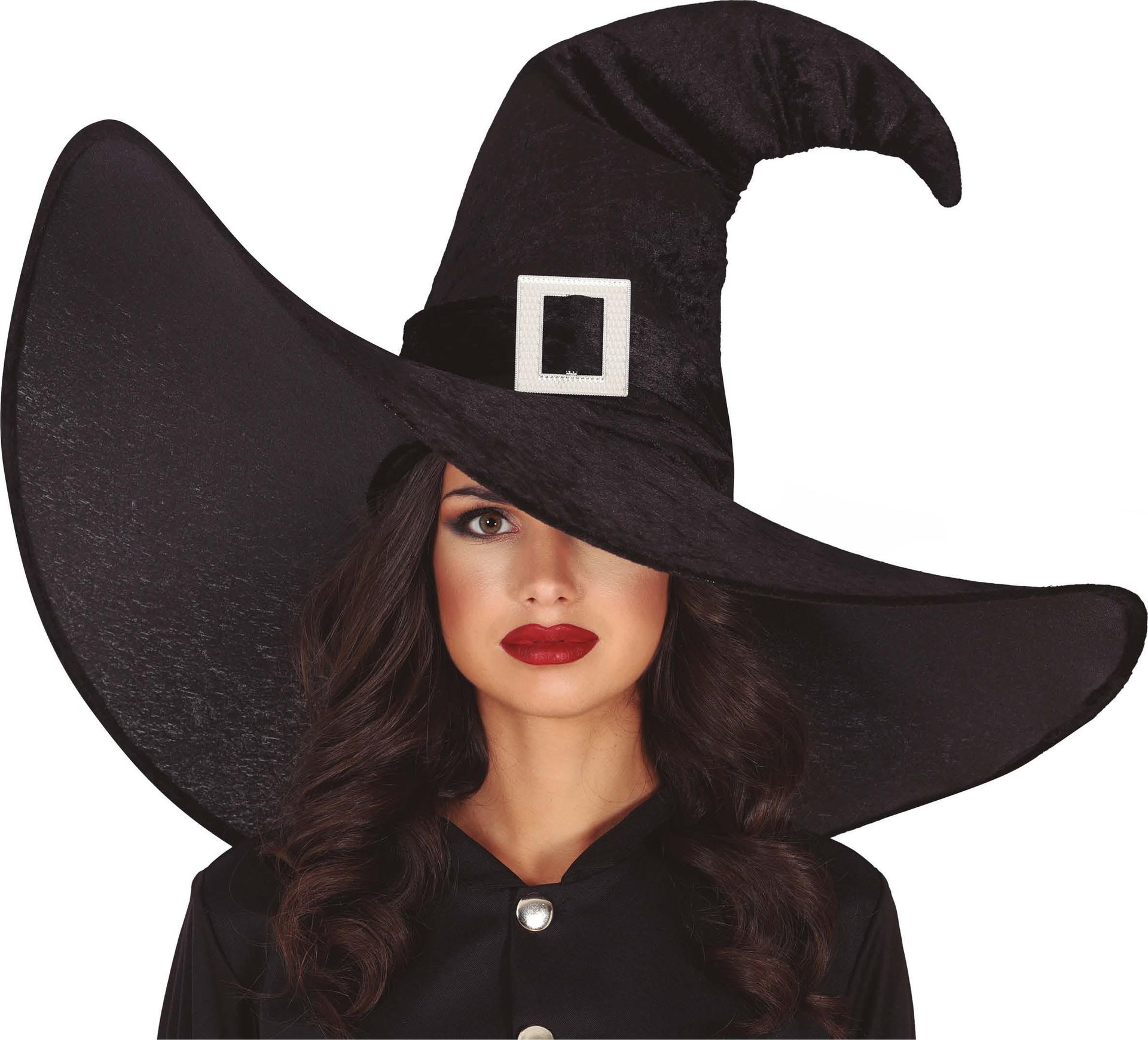 Zwarte extra grote heksenhoed halloween