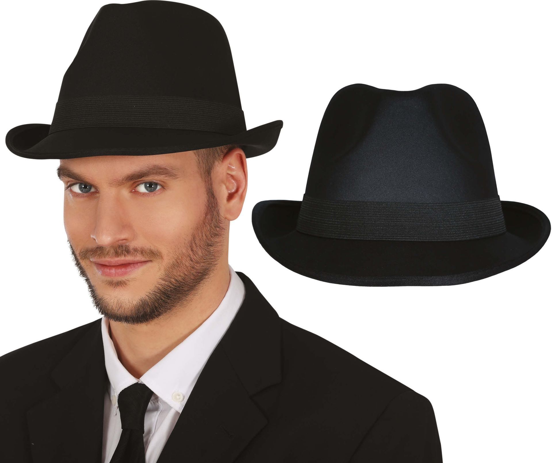 Zwarte Gangster Fedora