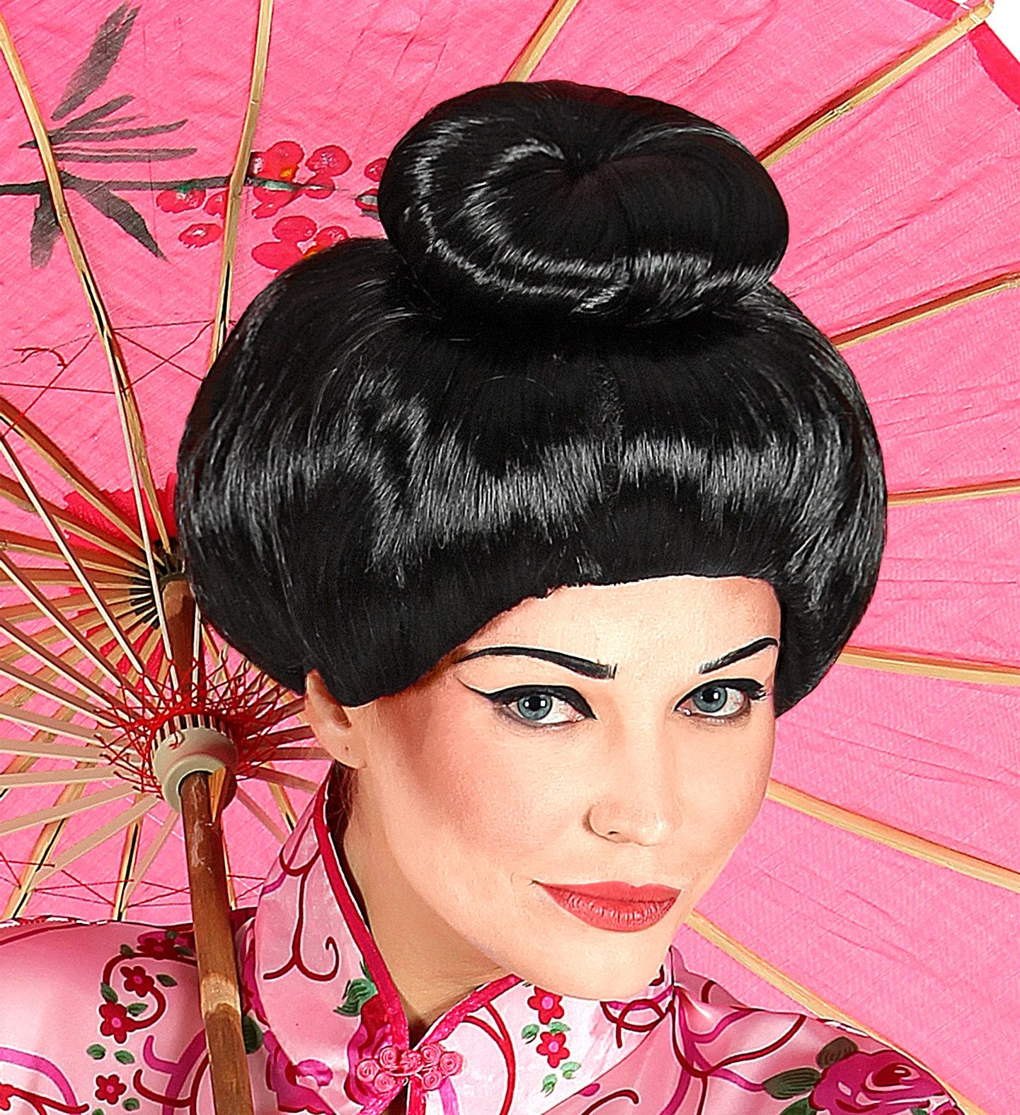 Geisha pruik zwart