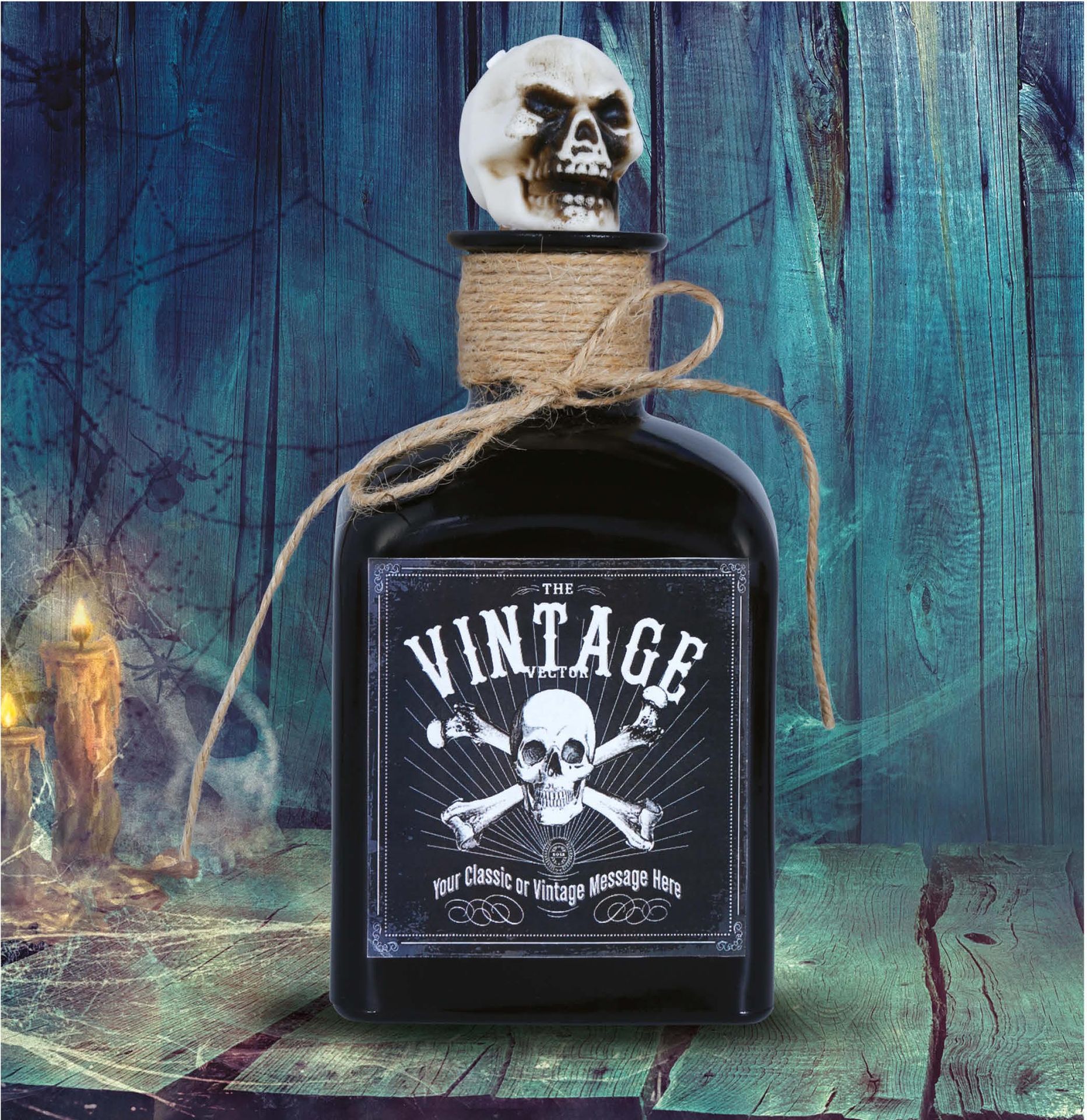 Zwarte Gif Fles Halloween