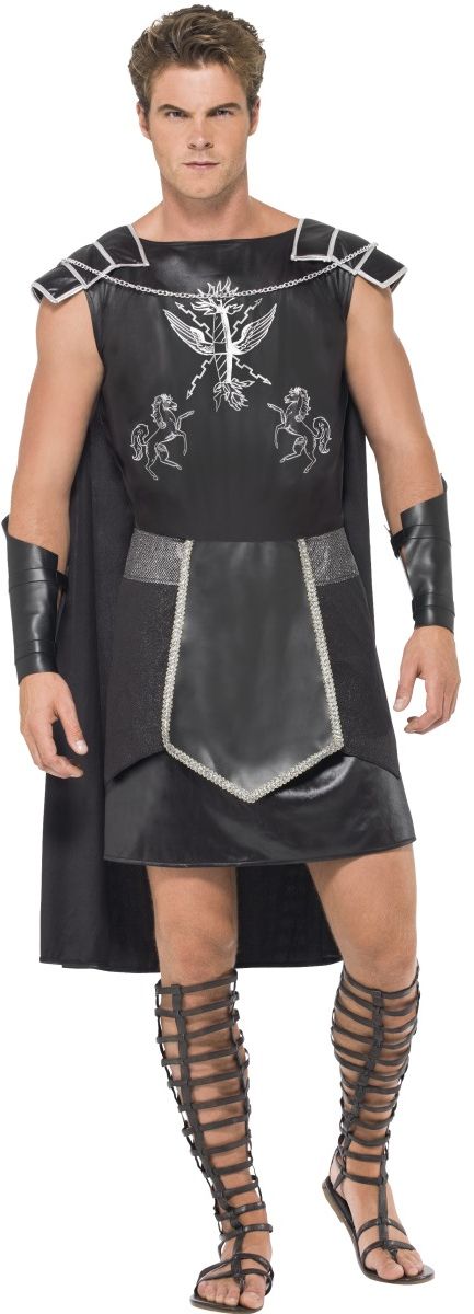 Zwarte gladiator outfit heren
