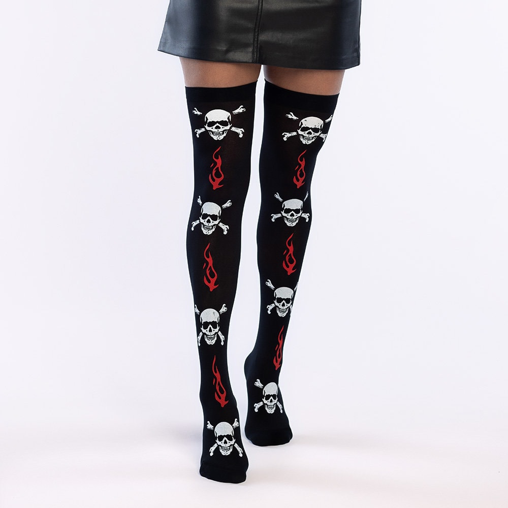 Zwarte Halloween Piraten Kousen Dames