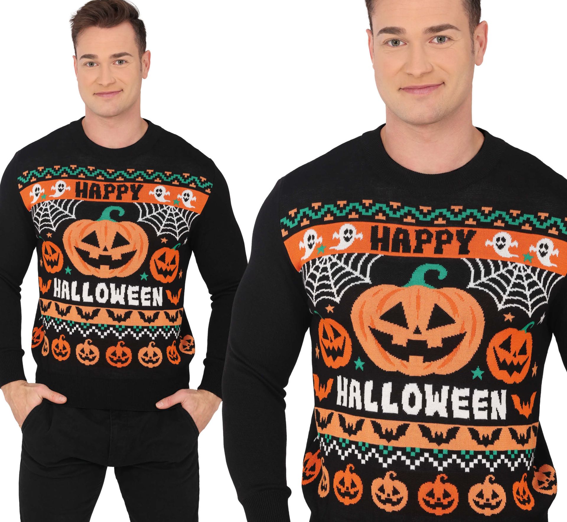 Zwarte Halloween Pullover Trui