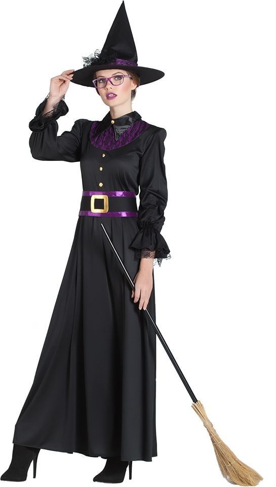 Zwarte Halloweenjurk Dames Classy Heks