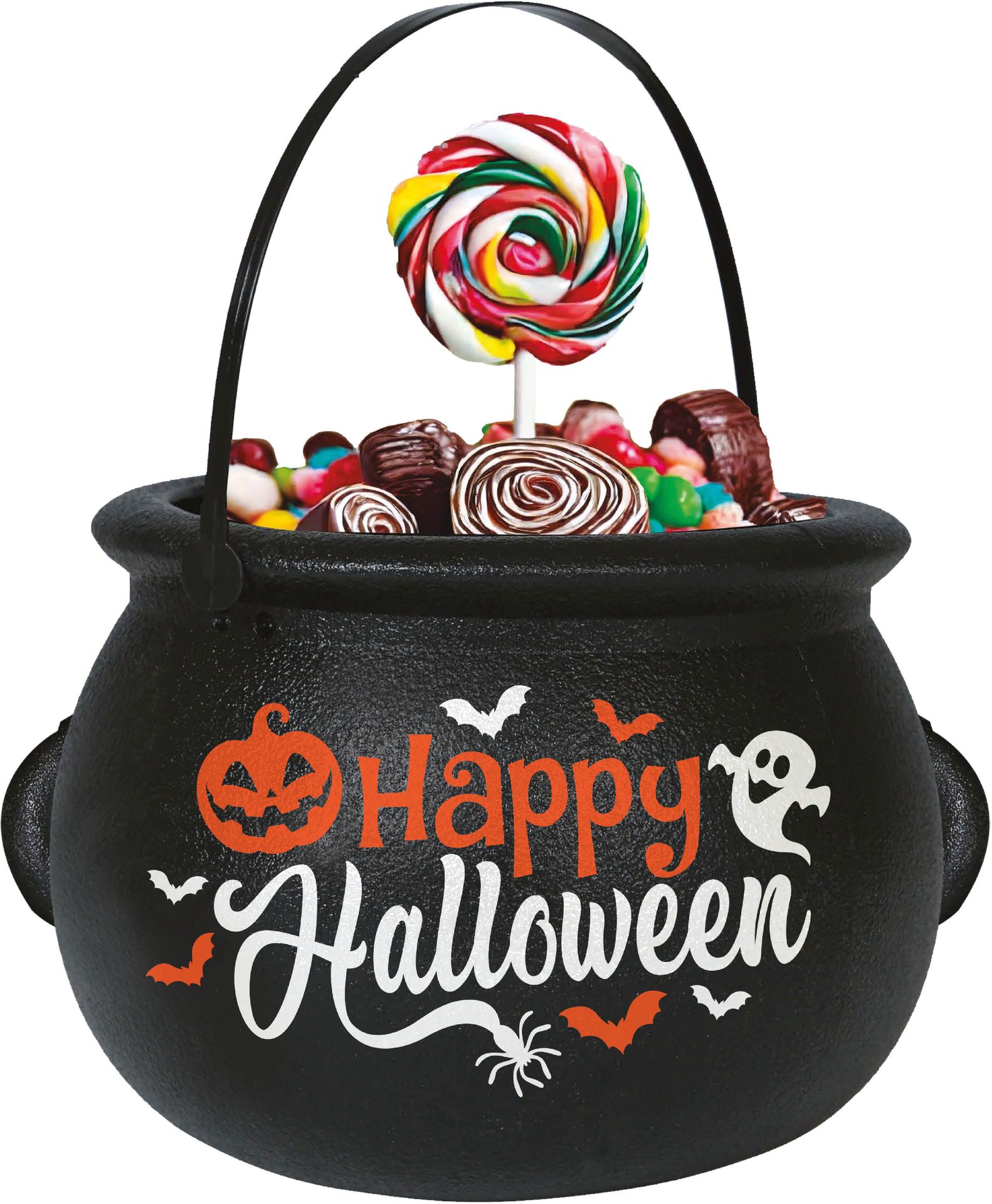 Zwarte Happy Halloween Heksen Snoepketel