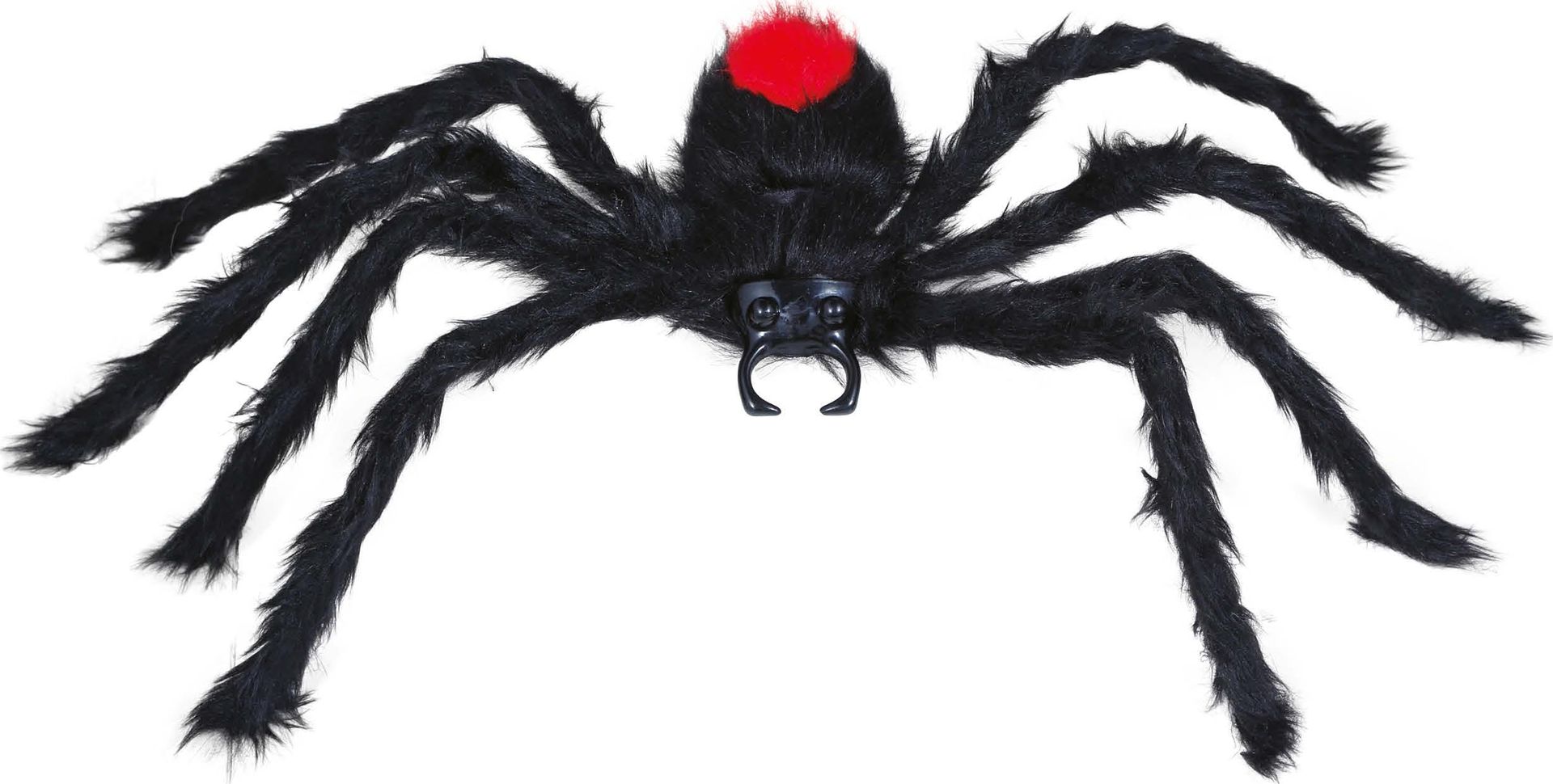 Zwarte harige spin 60 cm halloween
