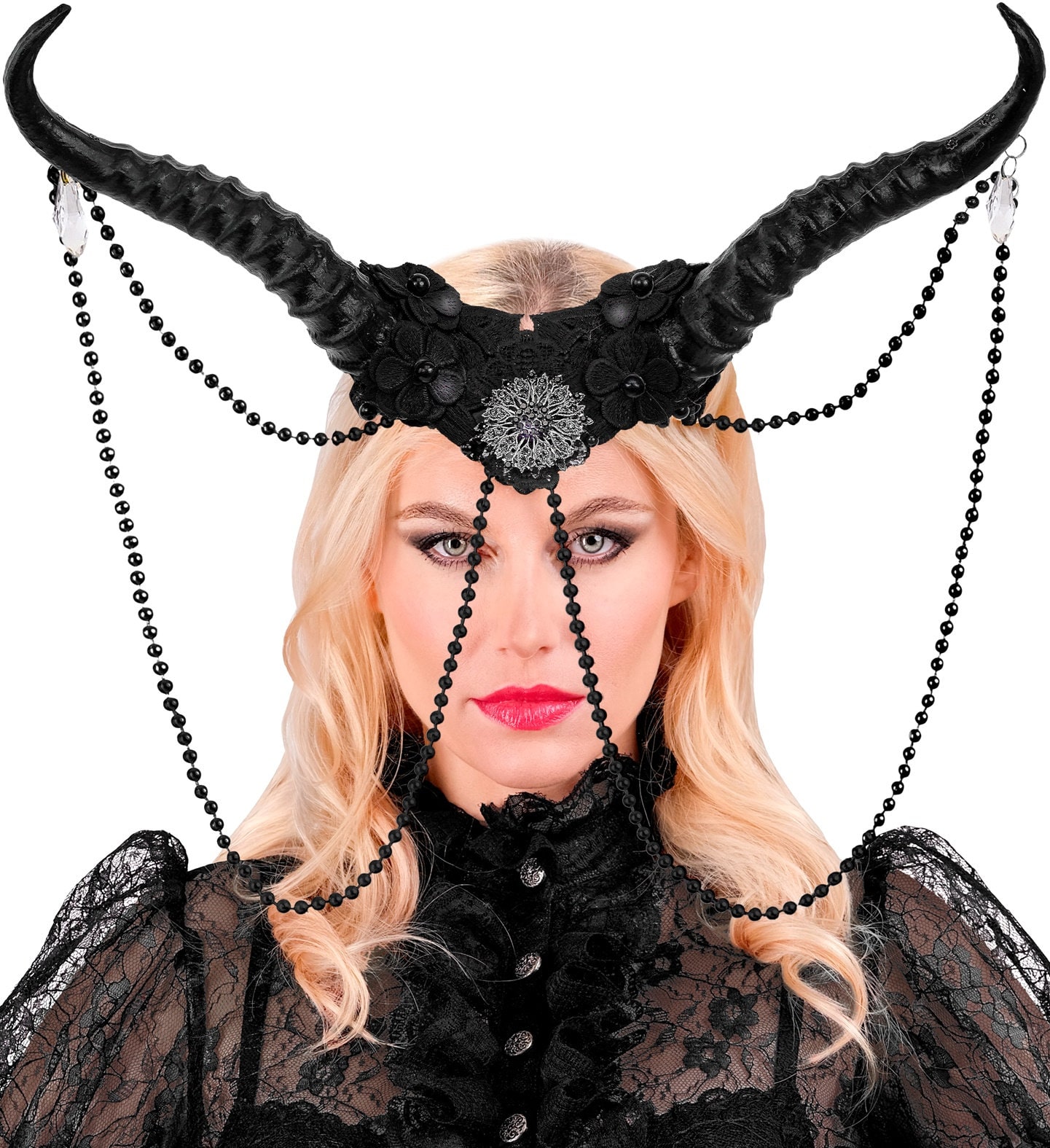 Zwarte Hoofdband met Hoorns