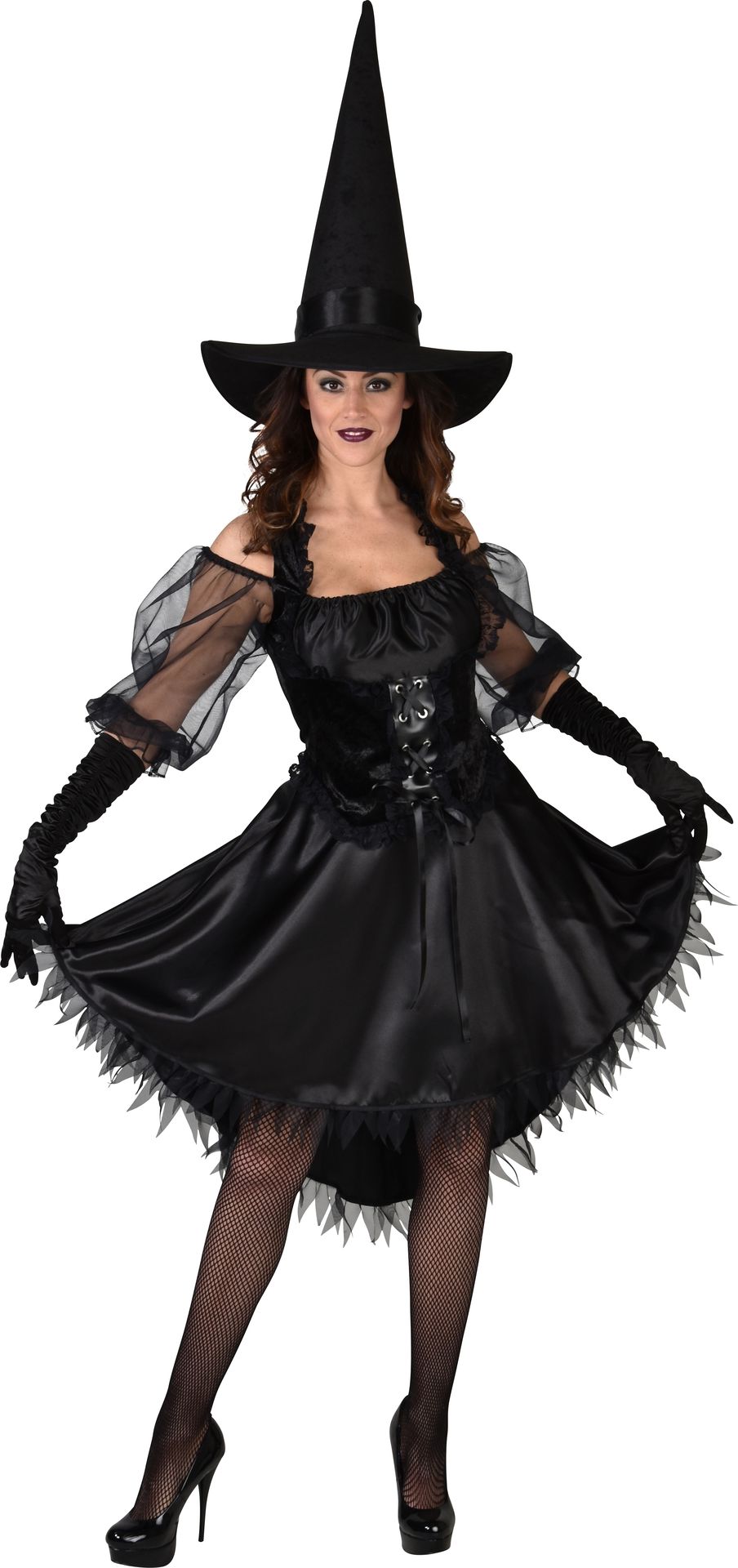 Zwarte jurk halloween