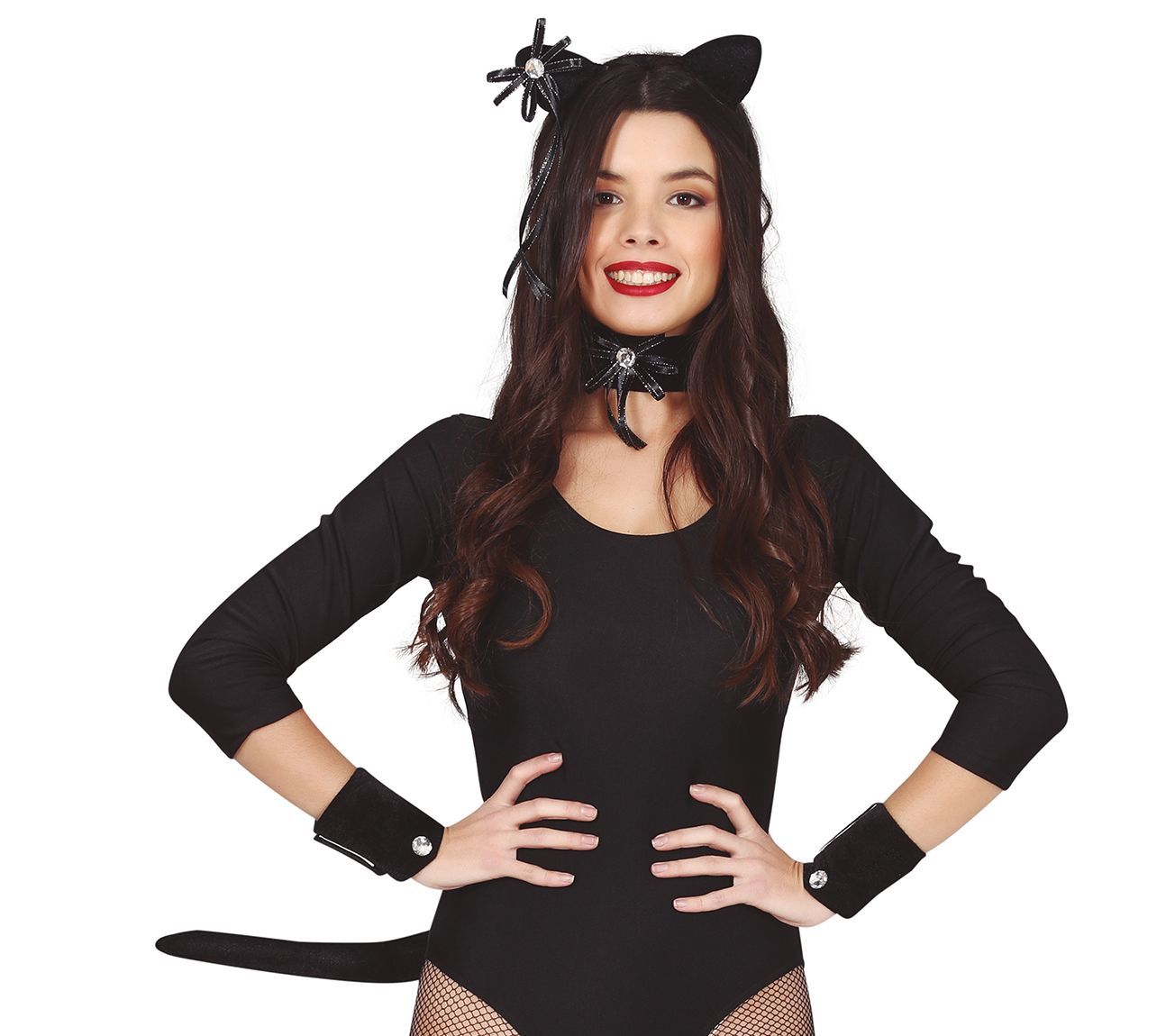 Zwarte kat outfit setje