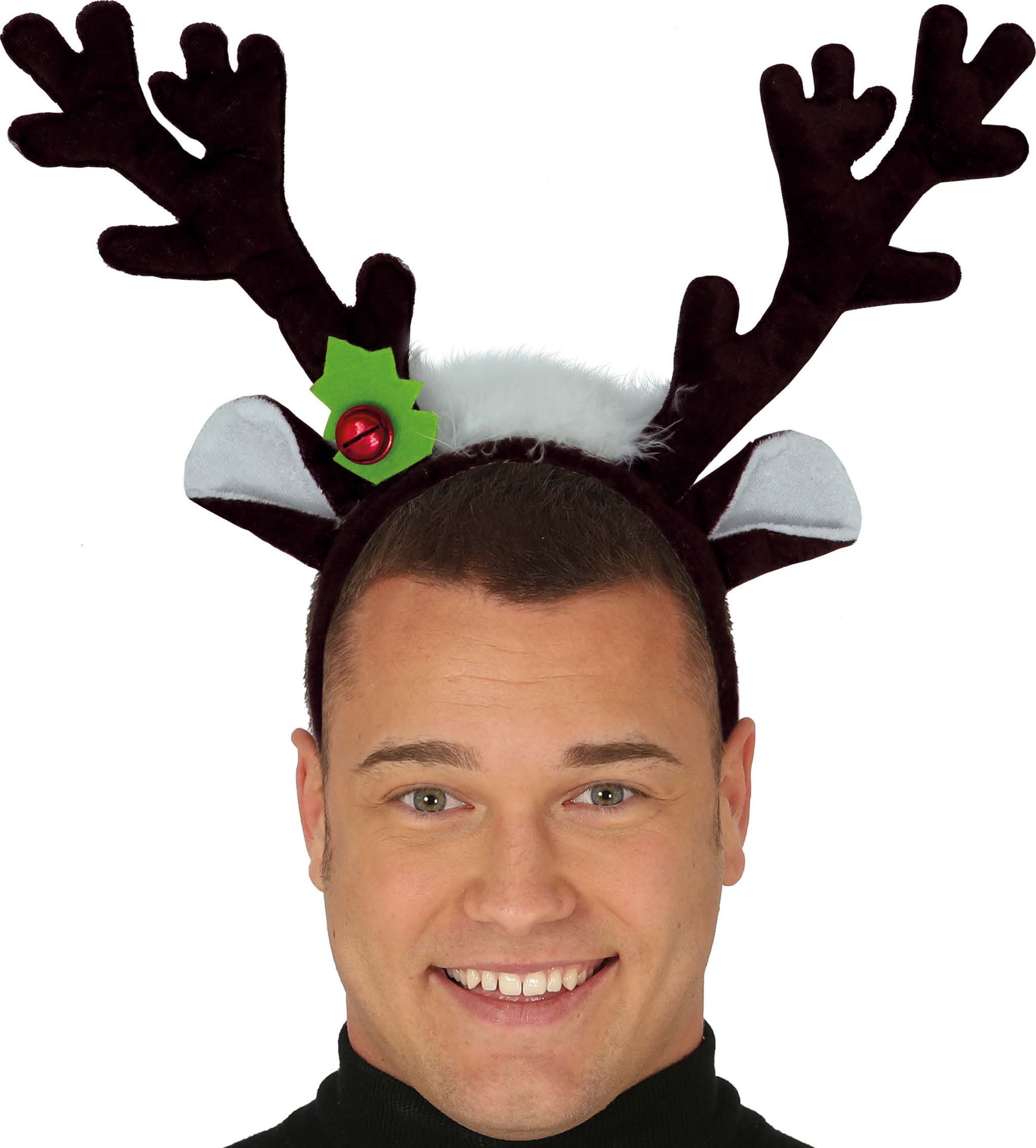 Zwarte kerst diadeem rendier hoofdband