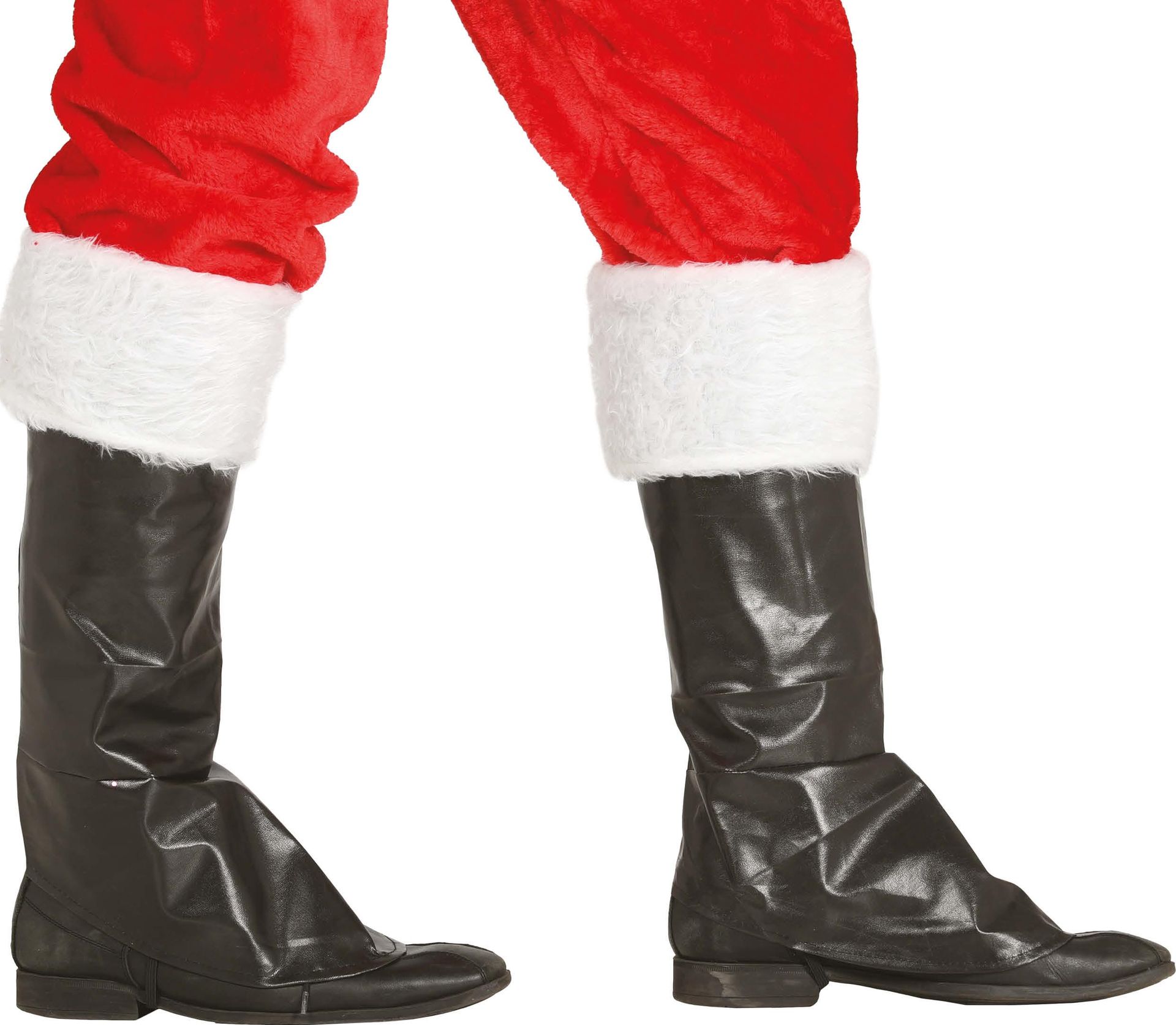 Zwarte kerstman laarzenhoezen kind