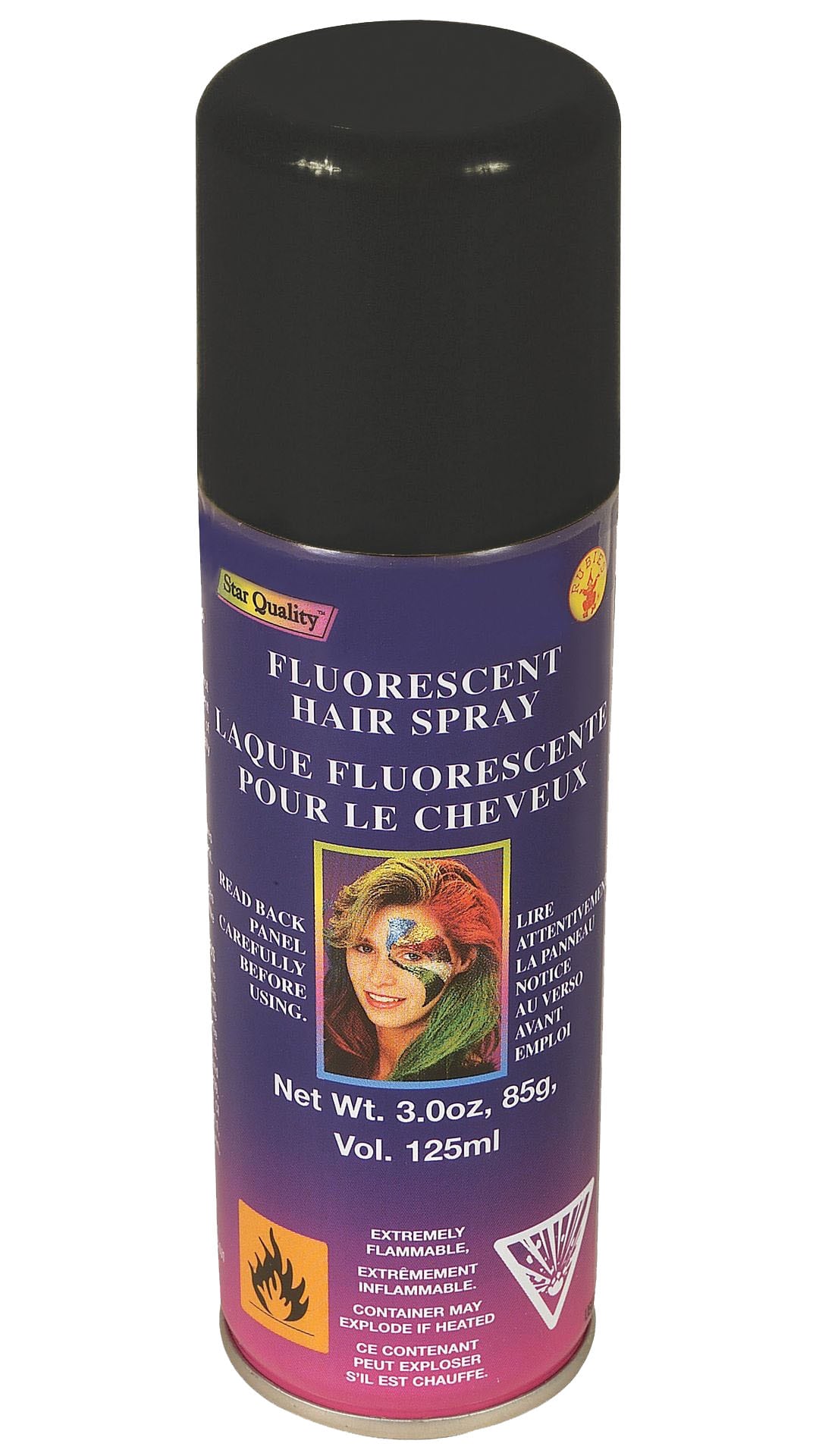 Zwarte kleur haarspray