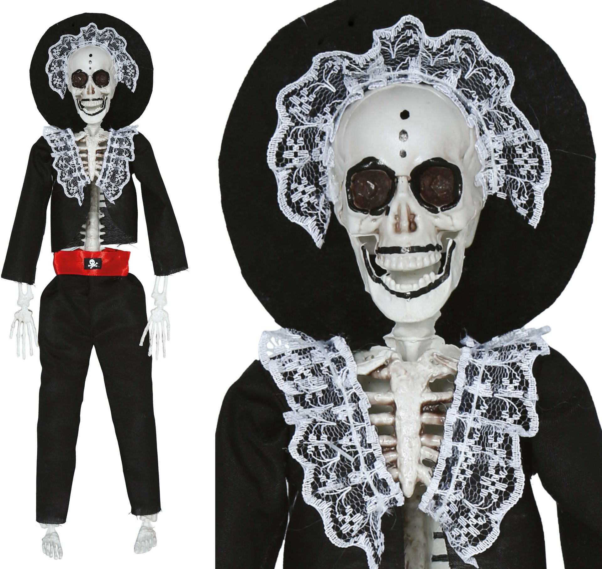 Zwarte Mariachi Skelet Hangpop