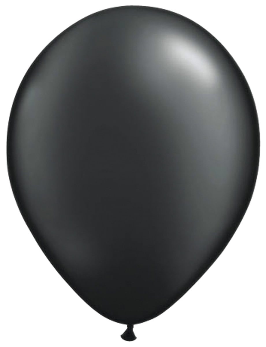 Zwarte metallic ballonnen 10 stuks