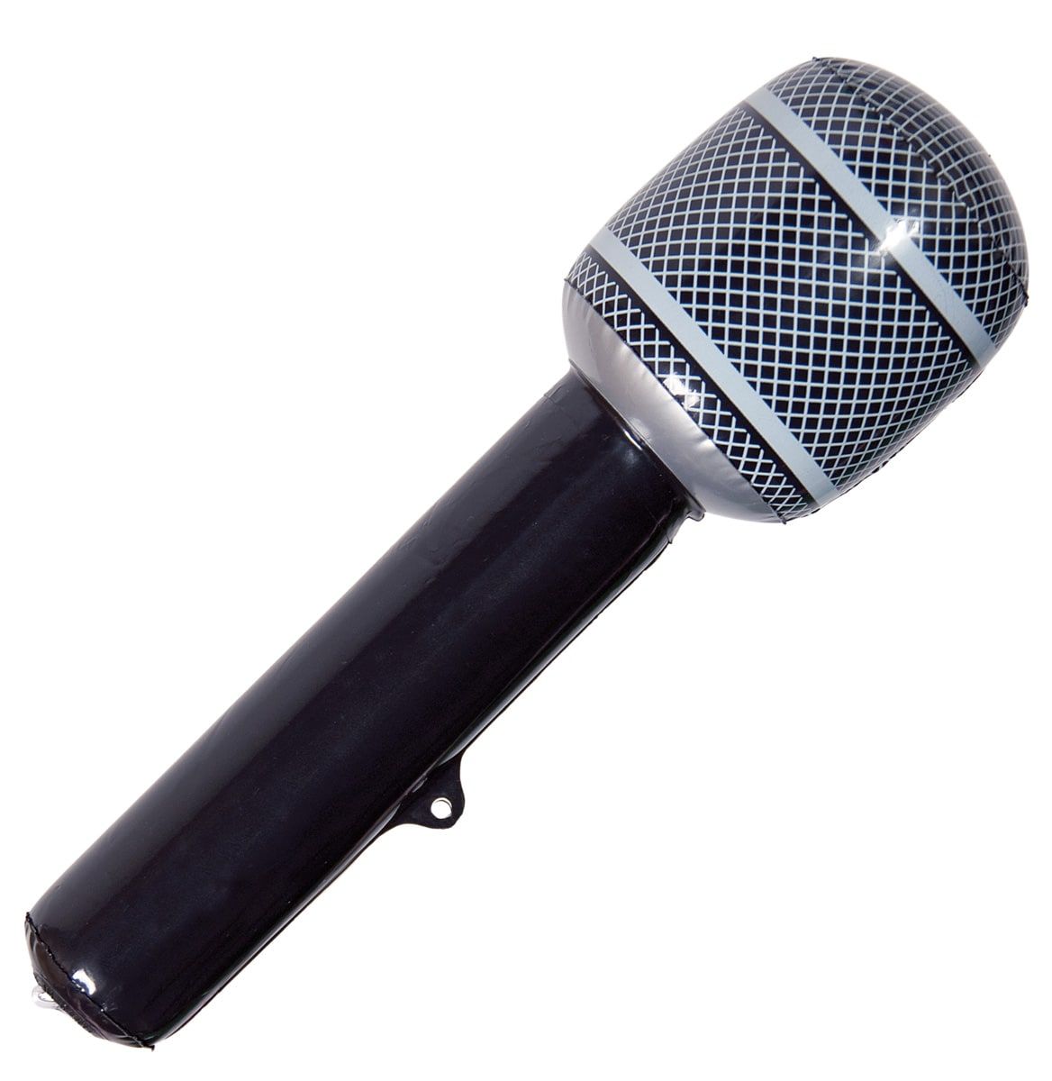 Zwarte microfoon opblaasbaar 32cm