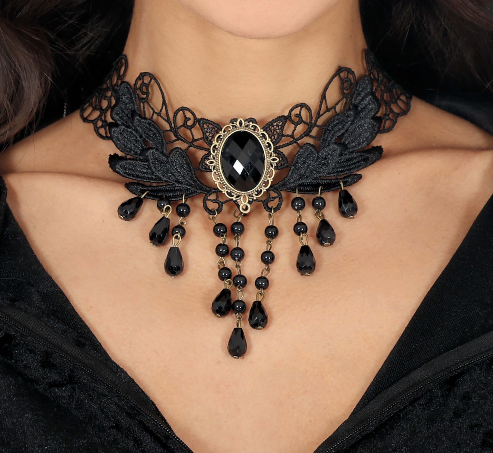 Zwarte Parel Choker
