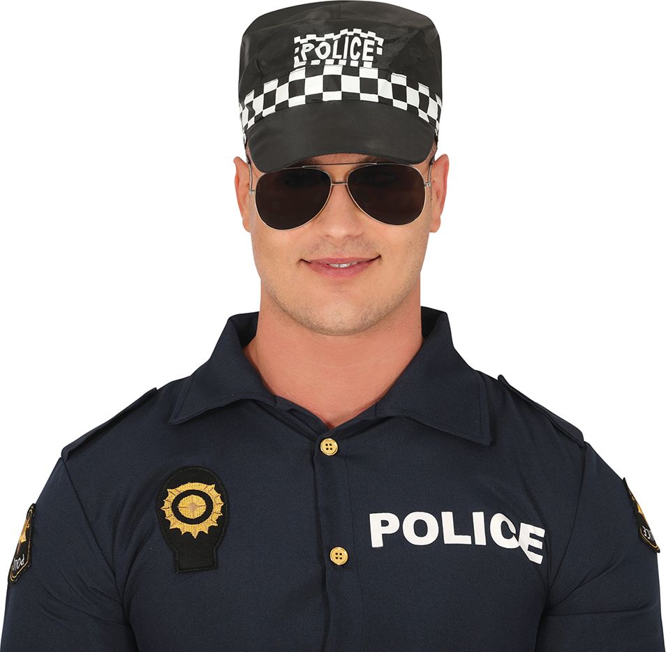 Zwarte politie cap