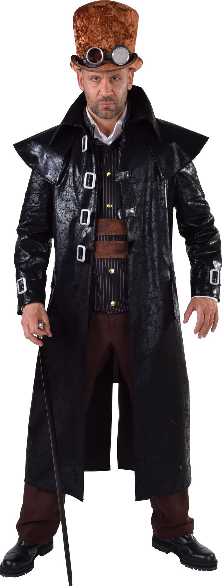 Zwarte punk jas man