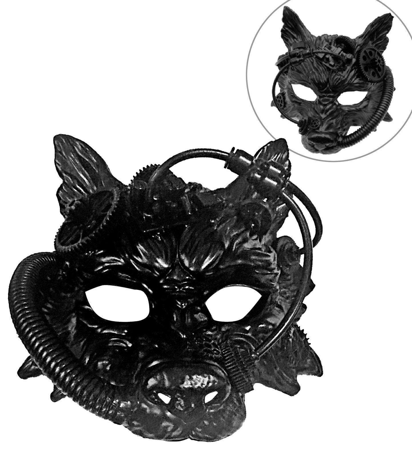 Zwarte Punk Masker Wolf