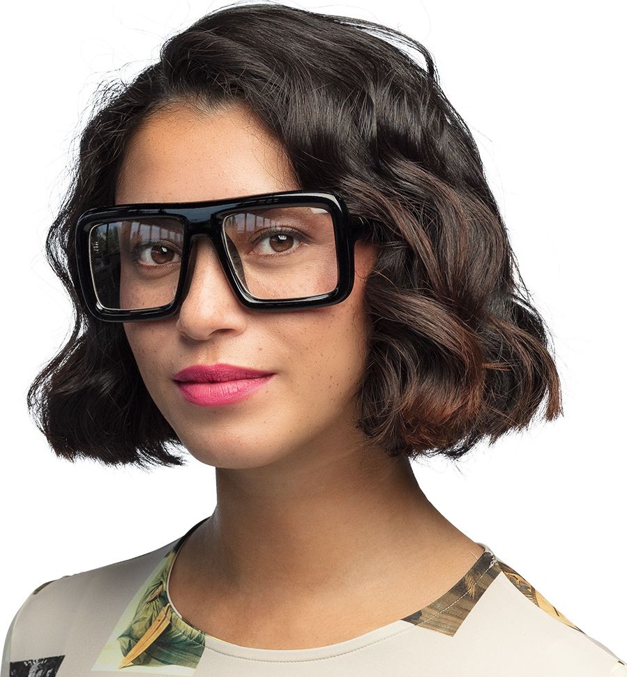 Zwarte Retro Nerd Bril