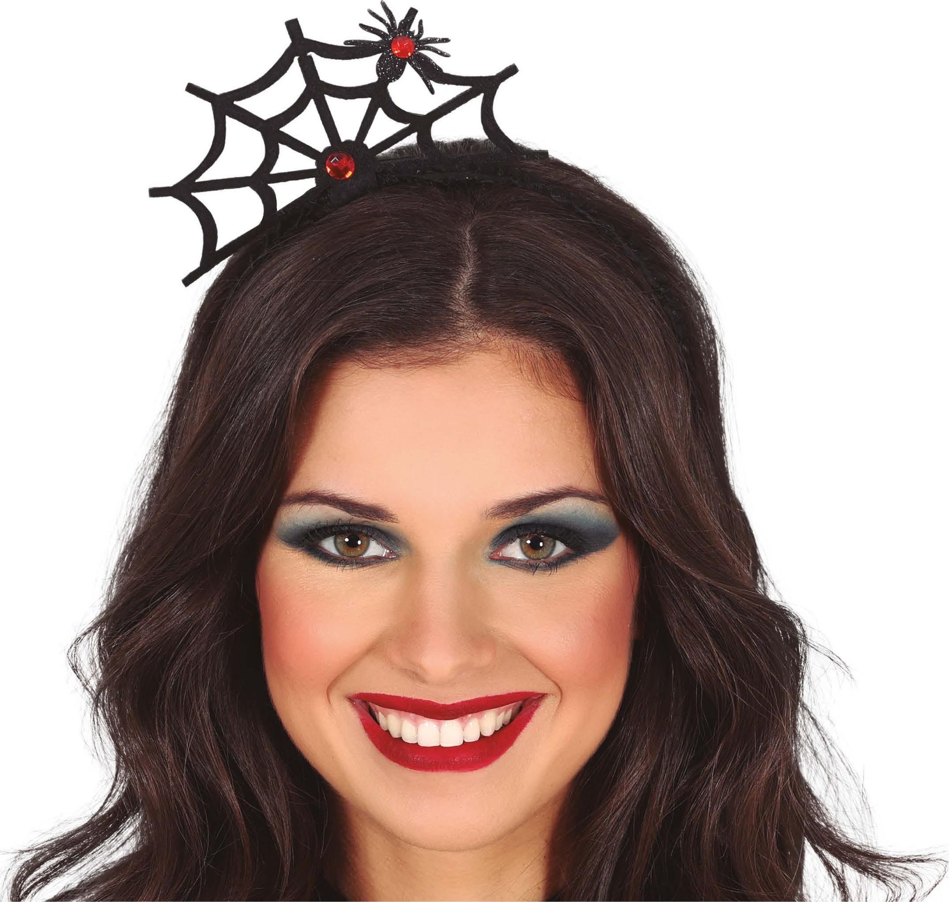 Zwarte spinnenweb haarband halloween
