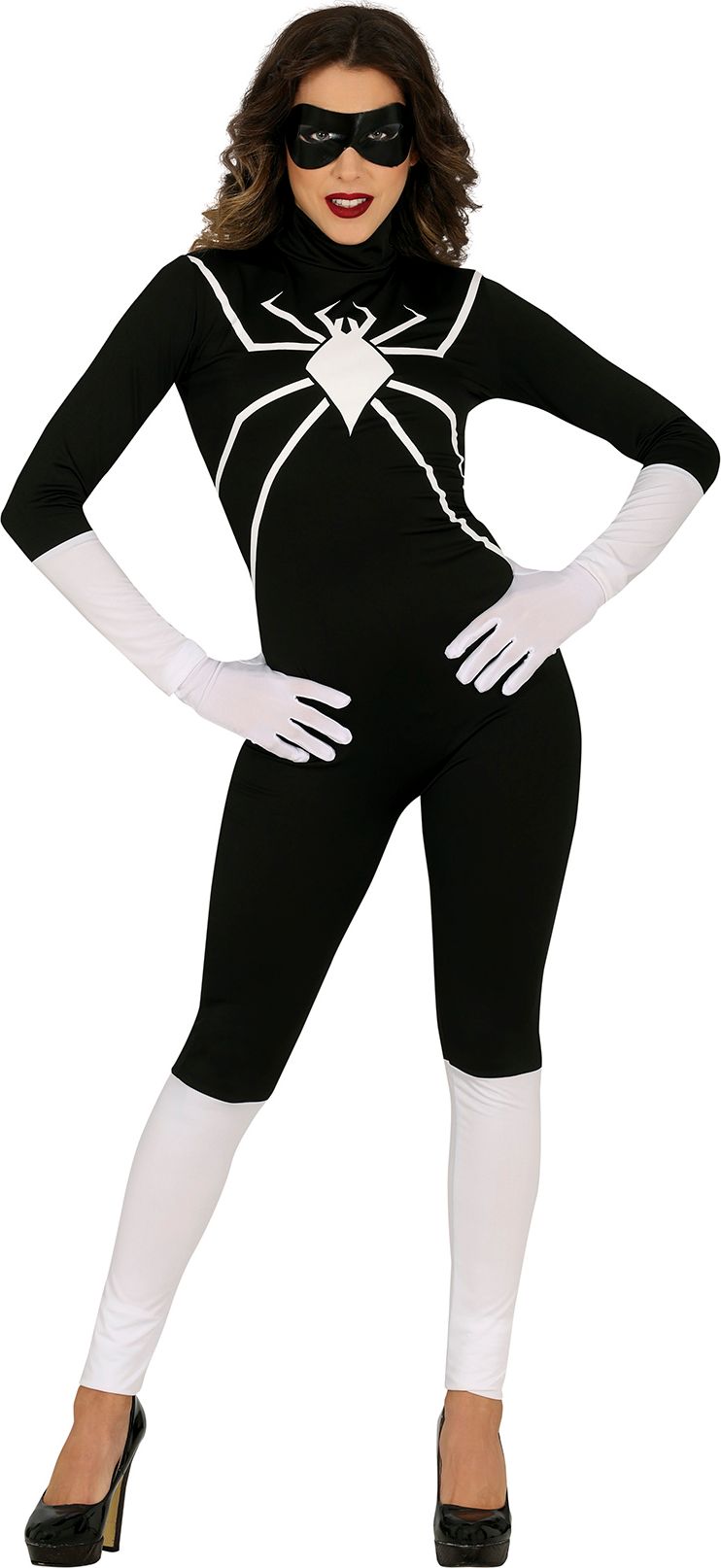 Zwarte venom spiderman outfit dames