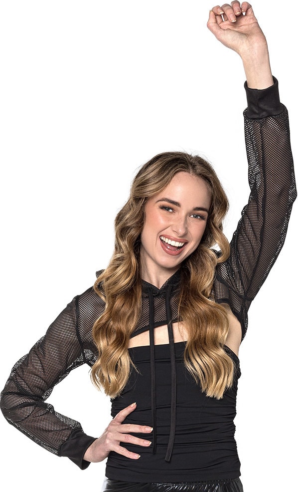 Zwarte Visnet Bolero Dames